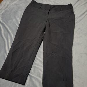 Apt 9 Pant Womens 10 Regular Black Capri Solid Comfort Stretch Casual Cuffed Hem